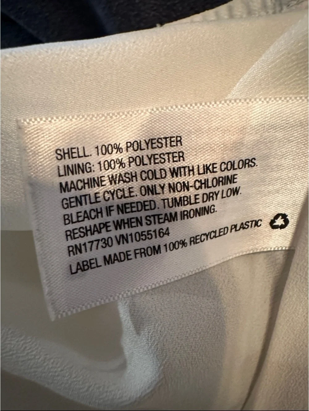 a new day White Circle Skirt with Blue & Gray Leaf Print 28” long